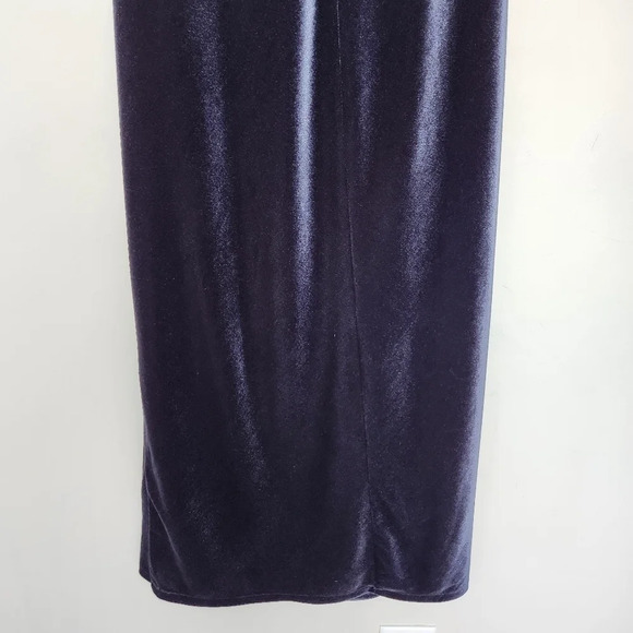 Jenny Yoo Collection Bentley Velvet Midi Dress Dark Blue Navy Cowl Neck … - Picture 8 of 10